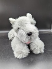 DAKIN STUFFED PLUSH SCHNAUZER PUPPY DOG GREY GRAY 1994 12"