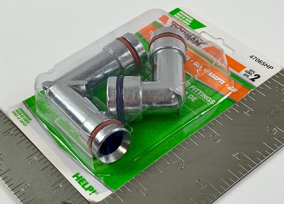 Dorman Heater Hose Fitting 2-Pack 47065HP for Buick/ Chevrolet/ Pontiac Set of 3 - Image 3 of 4