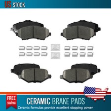 Front and Rear Ceramic Brake Pads Kit For 2009 2010 2011 2012 2013 Dodge Journey