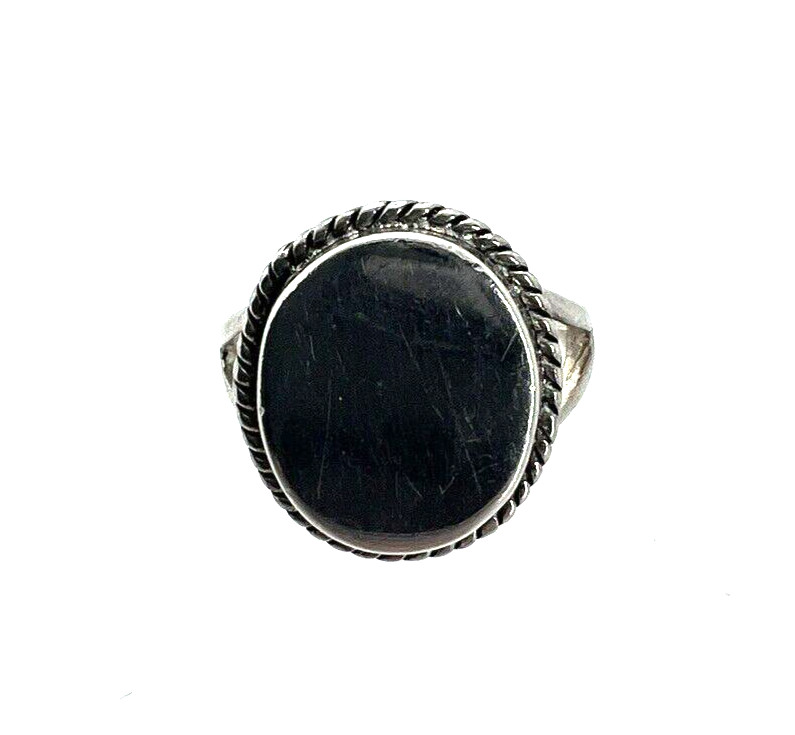 Solid Sterling Silver 925 Plain Signet Ring Size … - image 2