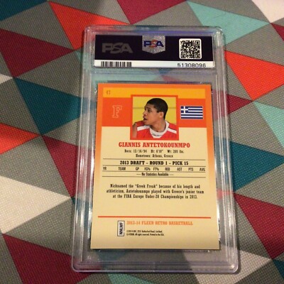 Giannis Antetokounmpo #47 RC PSA 10 Gem Mint 2013-14 Fleer Retro