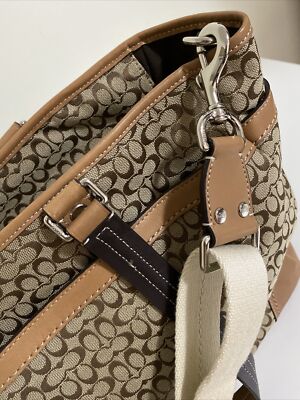 Coach J1176-f77156 Khaki Canvas Diaper Bag Women Handbags | eBay