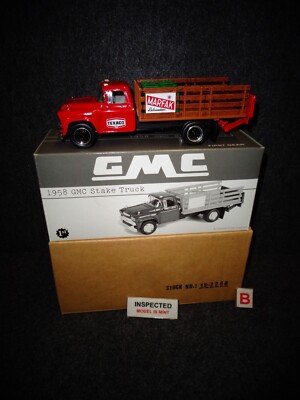 TEXACO MARFAK LUBE CHEVY 1958 GMC STAKE BED TRUCK 1ST GEAR DIECAST