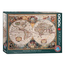 EuroGraphics Antique World Map Puzzle 1000-Piece