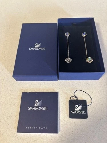 Swarovski Meteorite Convertible Light Blue Crystal Pierced Earring Studs/Dangles