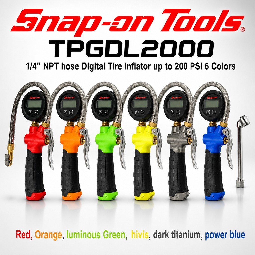 Snap-on Tools Heavy Duty Digital Tire Inflator DARK TITANIUM