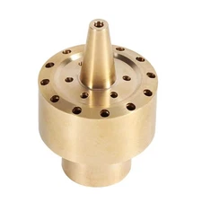 Fdit 1/4 / 1/2 3/4 Brass Column Style Fountain Nozzle Garden Pond Water Porous