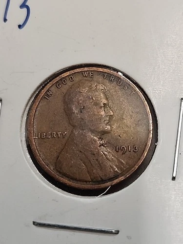 1913, 1914 Lincoln Wheat Cent Pennies V.G To Fine Condition