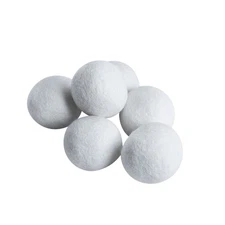 - Wool Dryer Balls - 6 Pack - Soft, White, Wool, Reduces Wrinkles & Static Cl...