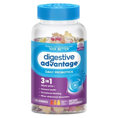 Digestive Advantage Probiotic 120 Gummies   Digestive & Gut Health Support