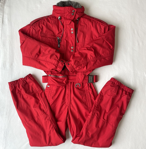 Pantalon de ski Killy des années 80 Salopettes de ski rouge