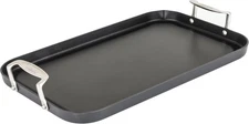 Viking Non Stick Double Burner Griddle,Oven Safe,and Gas Stove Tops, 19 x11 Inch