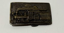 Vintage Brass Belt Buckle Locomotive Tiffany Studio 1974