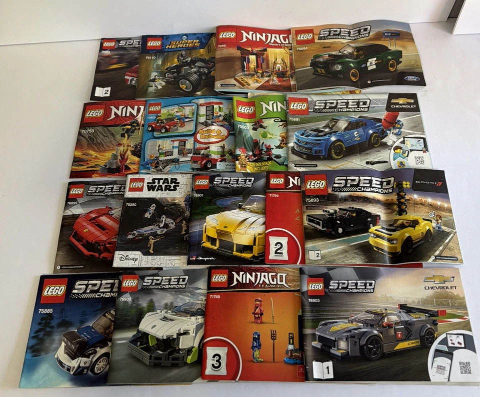 HUGE LOT OF 40 LEGO MANUALS MARVEL DC NINJAGO SPEED INSTRUCTIONS SET COLLECTION - Image 4 of 4