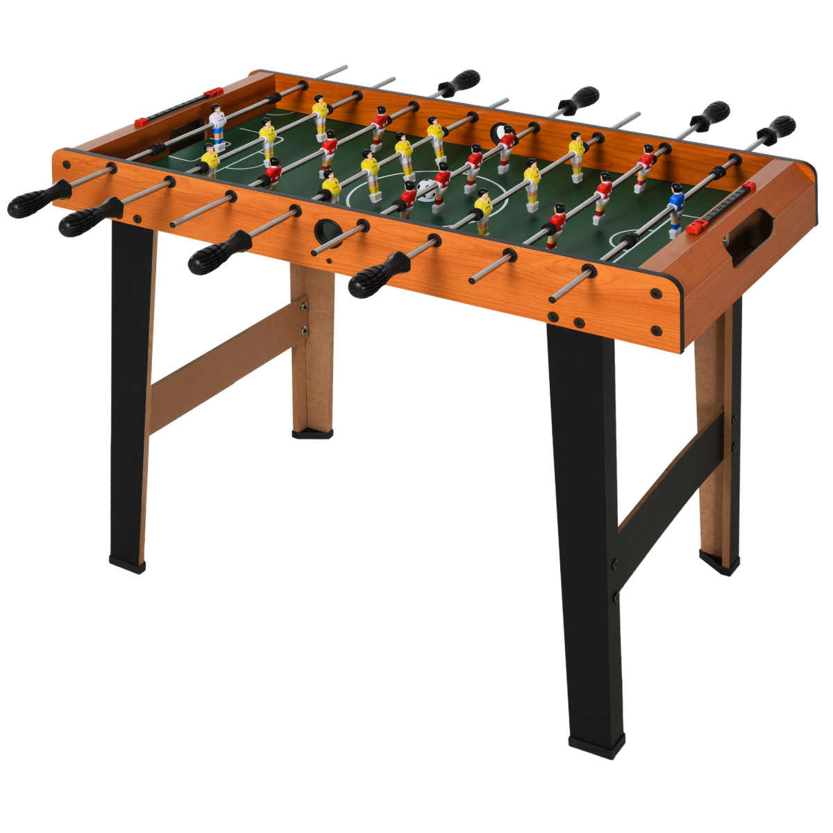 Wooden Table Football Game Foosball Arcade Table 84.5cm with 2 Balls Set - Image 2