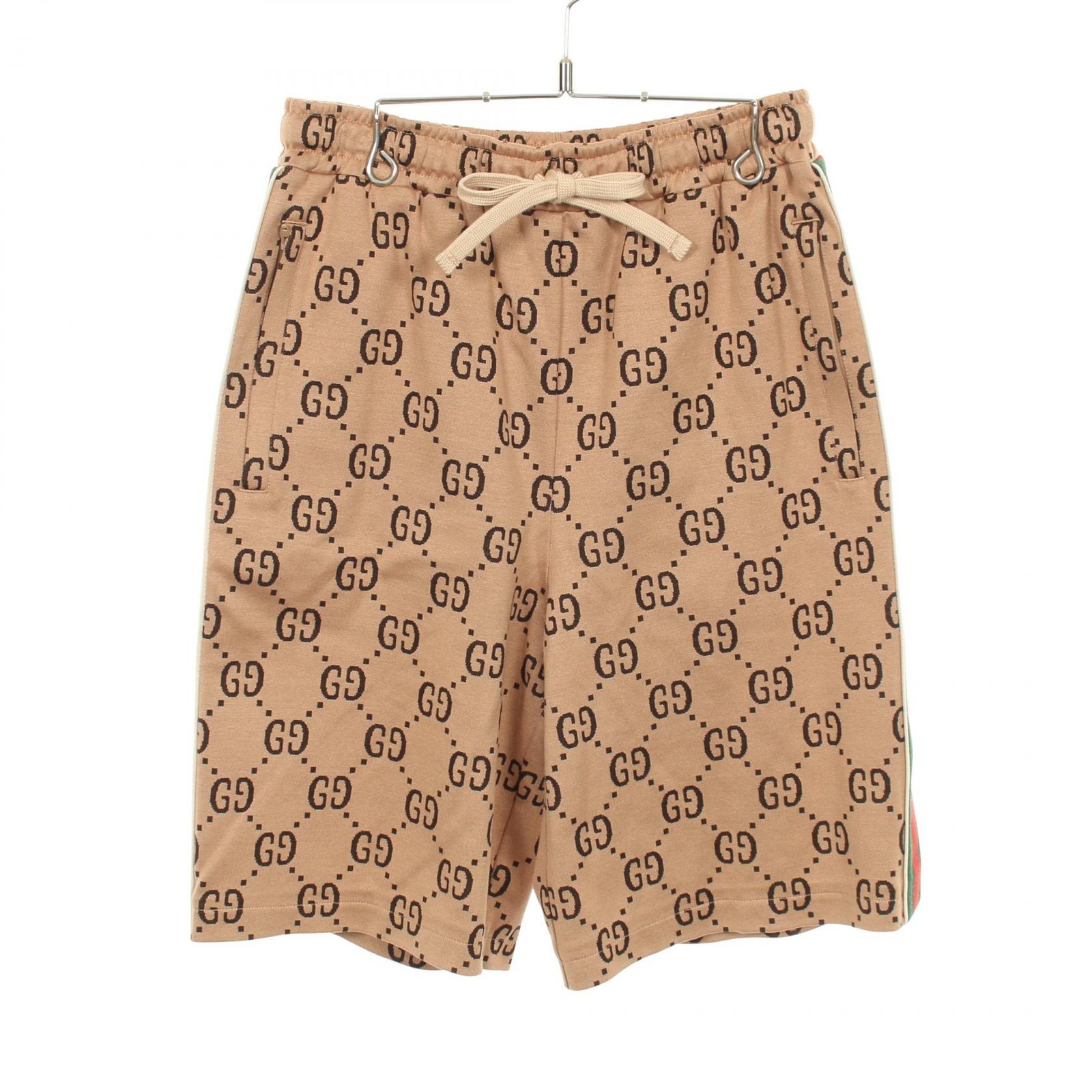 GUCCI Jumbo GG Half Pants cotton Brown Green Red Used mens size XS