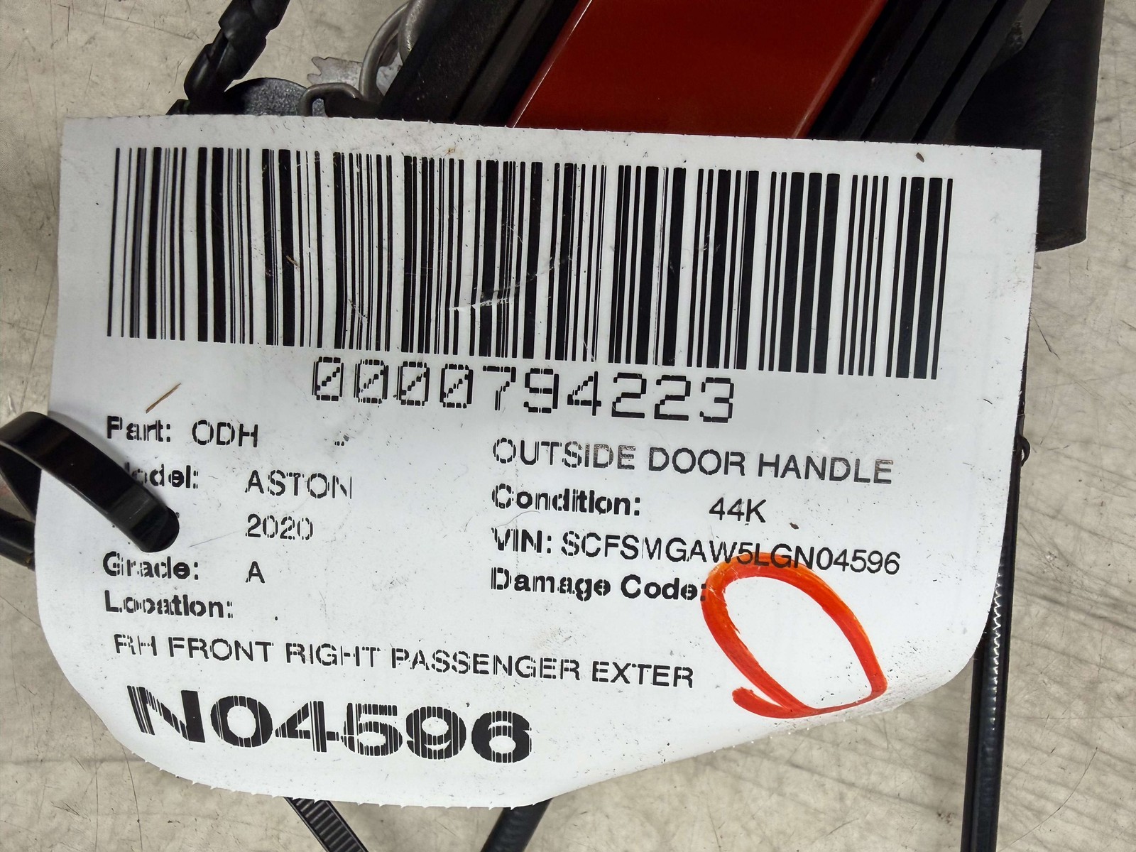 Aston Martin Vantage 2019-2023 Front Right Door handle