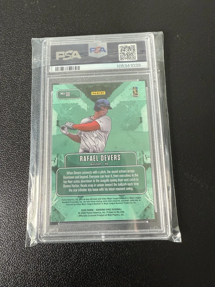 Rafael Devers 2020 Diamond Kings #D8 Downtown SSP Red Sox - PSA 8 - Image 2 of 2