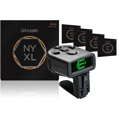 D'Addario NYXL0838 Extra Super Light Electric Guitar Strings 5-Pack FREE Tuner
