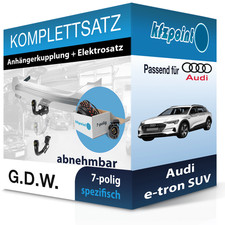Für Audi e-tron SUV 18- G.D.W. Anhängerkupplung abnehmbar + 7polig E-Satz neu