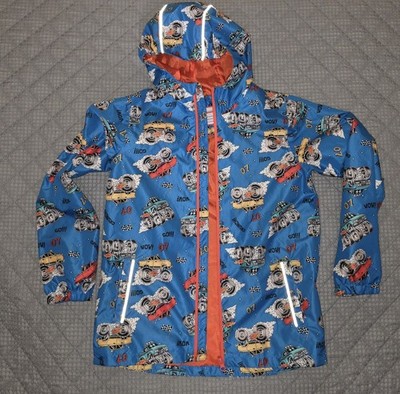 Lily And Dan Children's Monster Truck Themed Rain Jacket- Sz L (12-14)