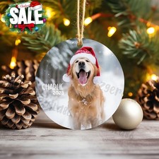 Golden Retriever Personalized Christmas Ornament, Golden Retriever Ornament. ...