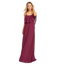 Show Me Your Mumu Women's Size M Caitlin Burgundy Formal Length Dress