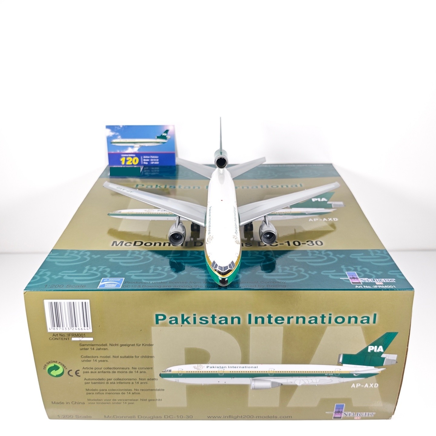 1:200 InFlight PIA DC-10-30 AP-AXD ​Passenger Airplane Diecast Plane Model