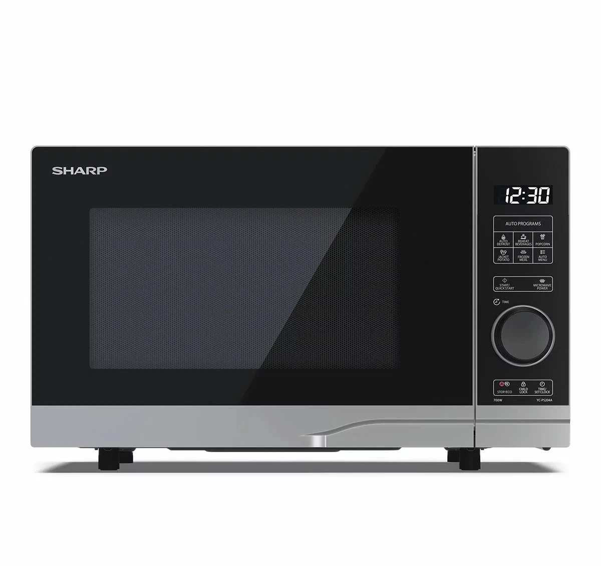 Sharp 20 Litre 700W Solo Digital Microwave, YC-PS204AU-S - 5832-1-X