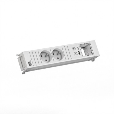 916.714 Bachmann POWER FRAME 2xUTE 1xCM 1xUSB A/C 22W 0.2m ~D~