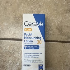 CeraVe AM Facial Moisturizing Lotion with Sunscreen - SPF 30, 3 Oz  - New In Box