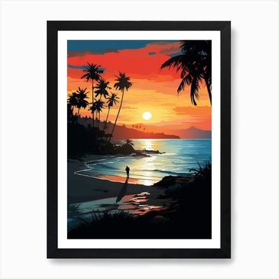 Long Beach Koh Lanta Thailand At Su gerahmtes Wandbild Poster Leinwanddruck Bild
