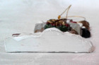 Vintage Kurt Adler Santa Climbing into Chimney Ceramic Ornament — photo 4