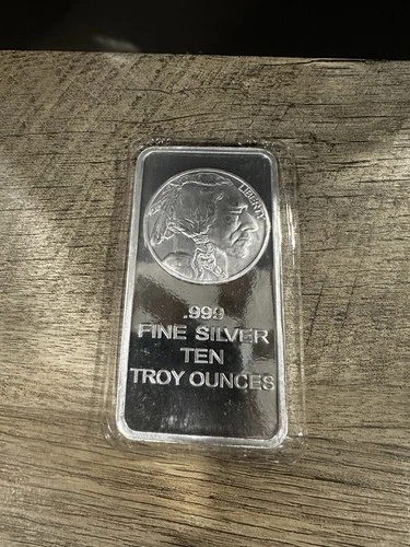 10 oz silver bar ounce buffalo Indian