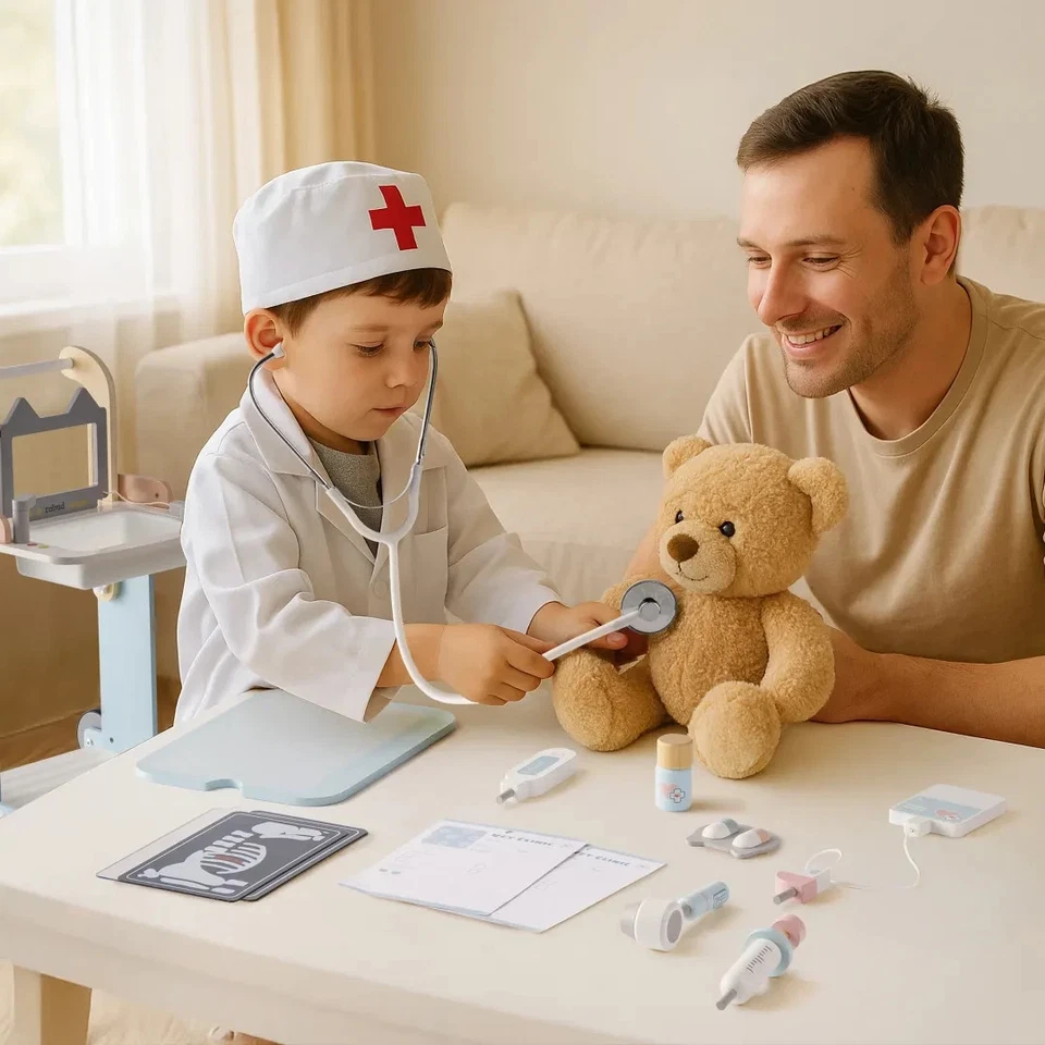 Juego de clínica veterinaria para niños Robud Push Walker juego de rol médico juguete para niños pequeños Foto 4 de 4