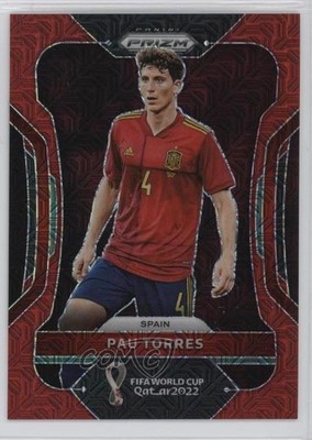 2022 Panini Prizm World Cup Qatar Red Mojo Prizm 93/99 Pau Torres #225 06i8