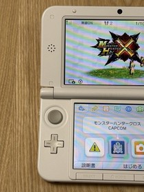 Nintendo 3DS LL XL Pink White Console Stylus Ver 11.13 Japan New stick