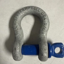 Campbell WLL 4-3/4T Ton Anchor Shackle and Pin 3/4"