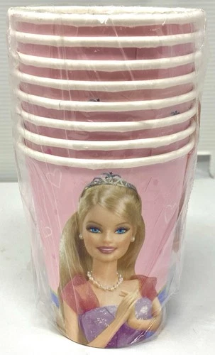 Vintage 2000’s Millennial Mattel Barbie Princess Birthday Hallmark Party Cups