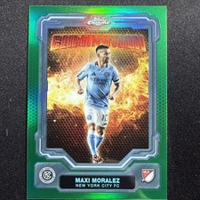 Maxi Moralez 2025 Topps Chrome MLS EL-3 Elimination /99 Green Refractor