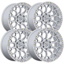 (Set of 4) Fuel FC901 Talon 20x9 6x5.5" +20mm Silver Wheels Rims 20" Inch