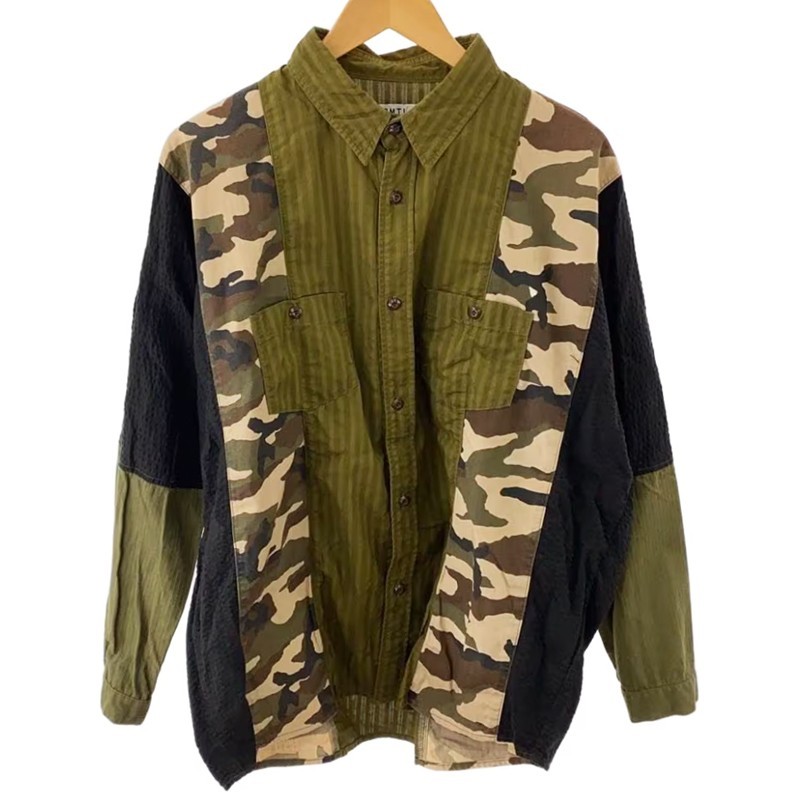 FDMTL Patchwork Camo Oversized Shirt Made in Japa… - image 1