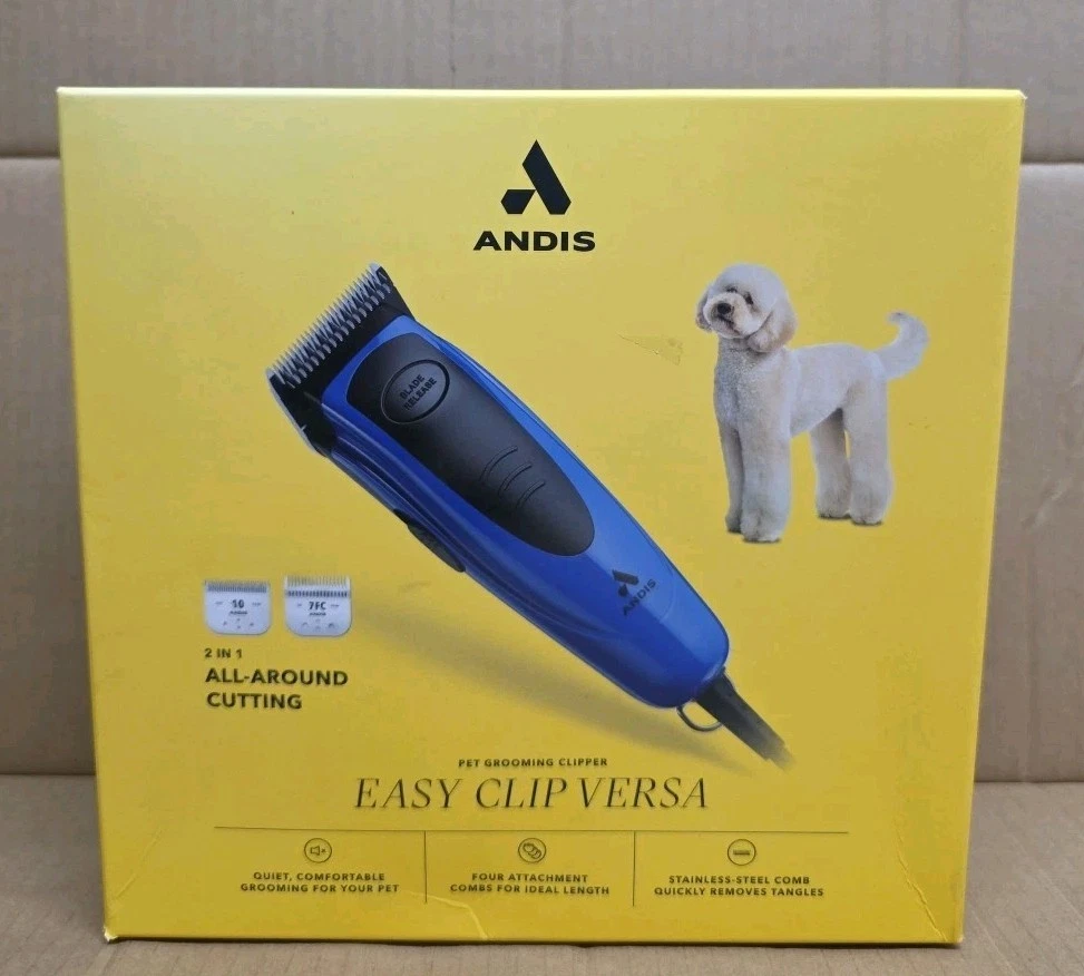 ANDIS - Easy Clip Versa Pet Grooming Clipper - Complete Starter Kit - Open Box