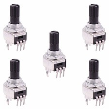 5 x 1K Linear 9mm Potentiometer Knurled 6mm Shaft
