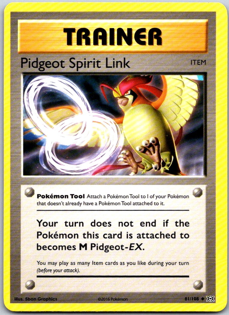 Pidgeot Spirit Link 81/108 XY - Evolutions Uncommon -NM