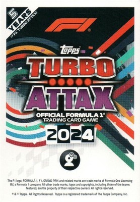 Turbo Attax 2024 Formel 1 Karten 1 bis 326 von Topps aussuchen