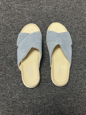 Vagabond Women's Erin Suede Sandals Slides Mules Dusty Blue 38 NIB $110