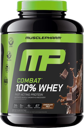 Musclepharm Combat 100% Whey Protein Powder, Chocolate Milk, Fast Recovery & Mus