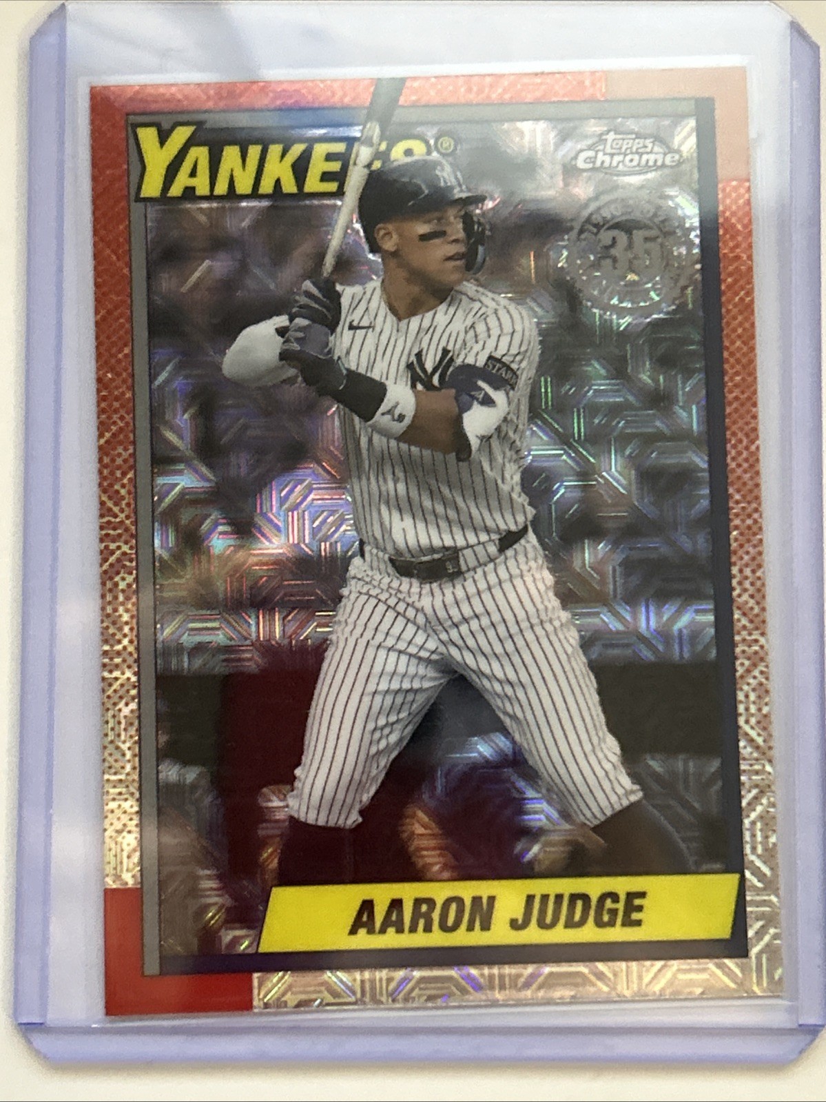 2025 Topps Update Aaron Judge Silver Pack 1990 Chrome #U90C-44 Yankees