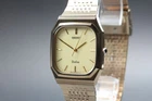 Vintage 1980 [N MINT] SEIKO DOLCE 8N41-5120 Men's Gold Tungsten Qz Watch JAPAN